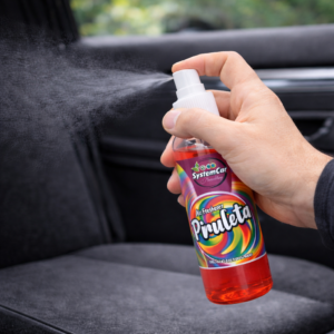 Ambientador spray aroma piruleta para interior de vehículo pulverizado