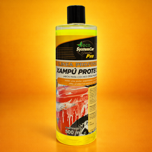 Champú protector para mantenimiento de pintura de vehículos
