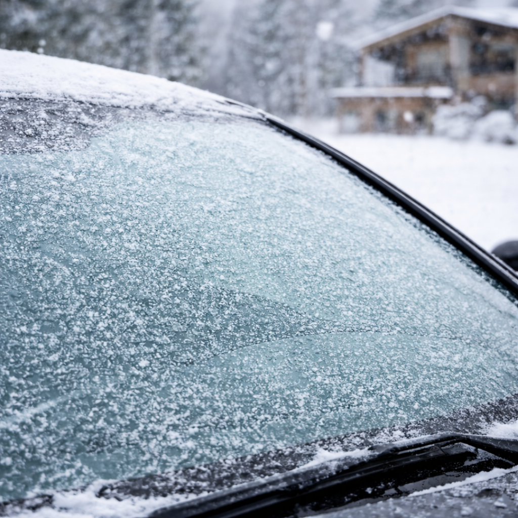Descongelante para lunas y superficies del vehículo - antes aplicación