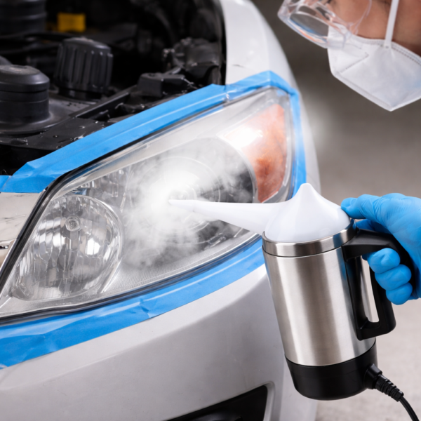 Kit restaurador de faros con polímero protector - modo de empleo