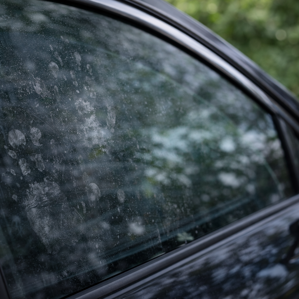 Limpiacristales profesional para lunas de vehículos - antes aplicación