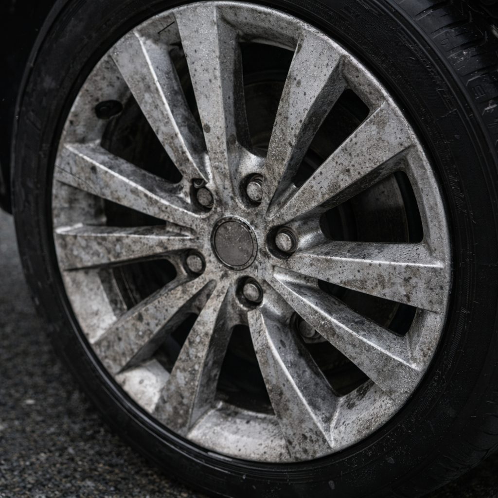 Star wash Limpiador alcalino ultra potente para llantas de aluminio - antes aplicación