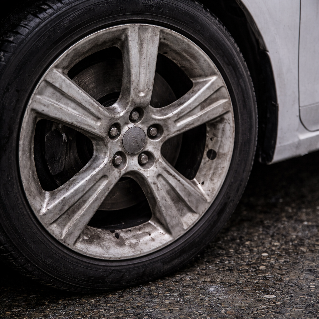 x-pro red Desengrasante potente profesional para limpieza profunda automotriz - antes aplicación