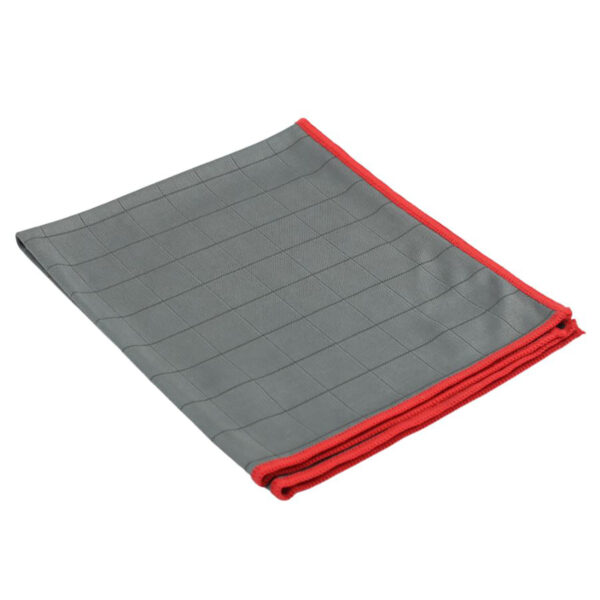 Bayeta de Carbono Ecosystemcar 40x50cm gris con borde rojo