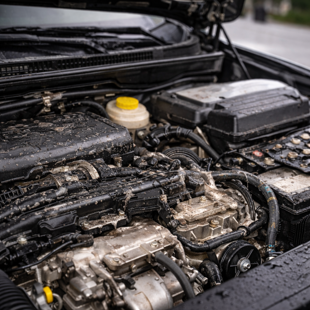 motor eco Desengrasante ecológico aromatizado de alto rendimiento - antes aplicación
