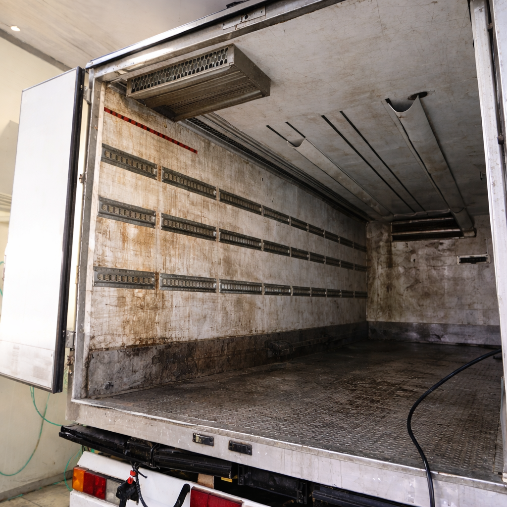 truck higienizante Limpiador multiusos perfumado para transporte - antes aplicación