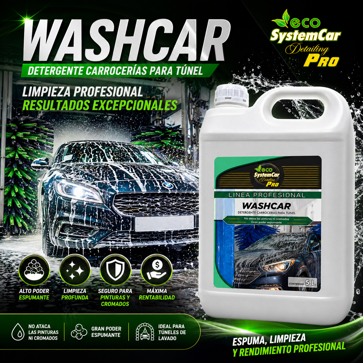 Washcar detergente espumante profesional