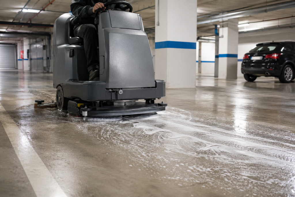 Pavinet fregasuelos desengrasante profesional para parkings