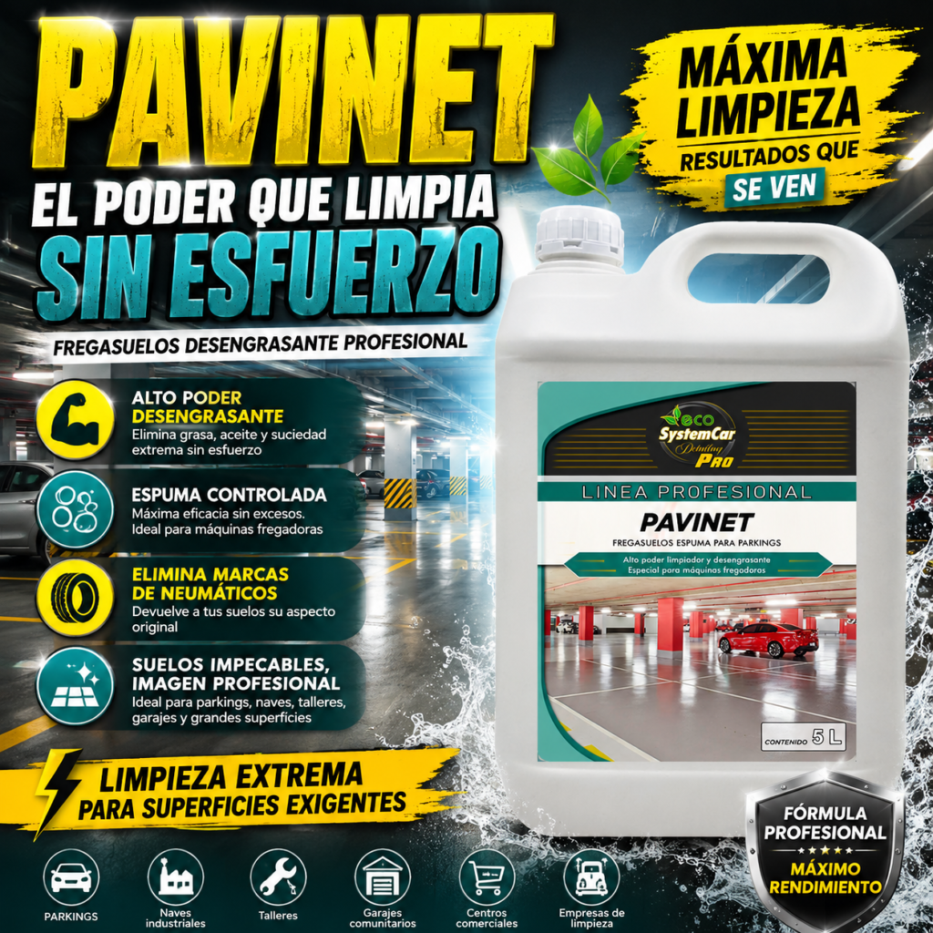 Pavinet fregasuelos desengrasante profesional para parkings