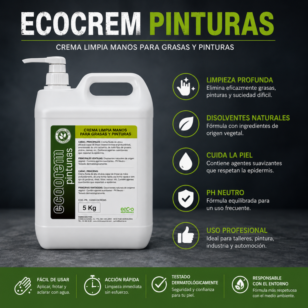 Ecocrem pinturas gel para limpieza de pinturas