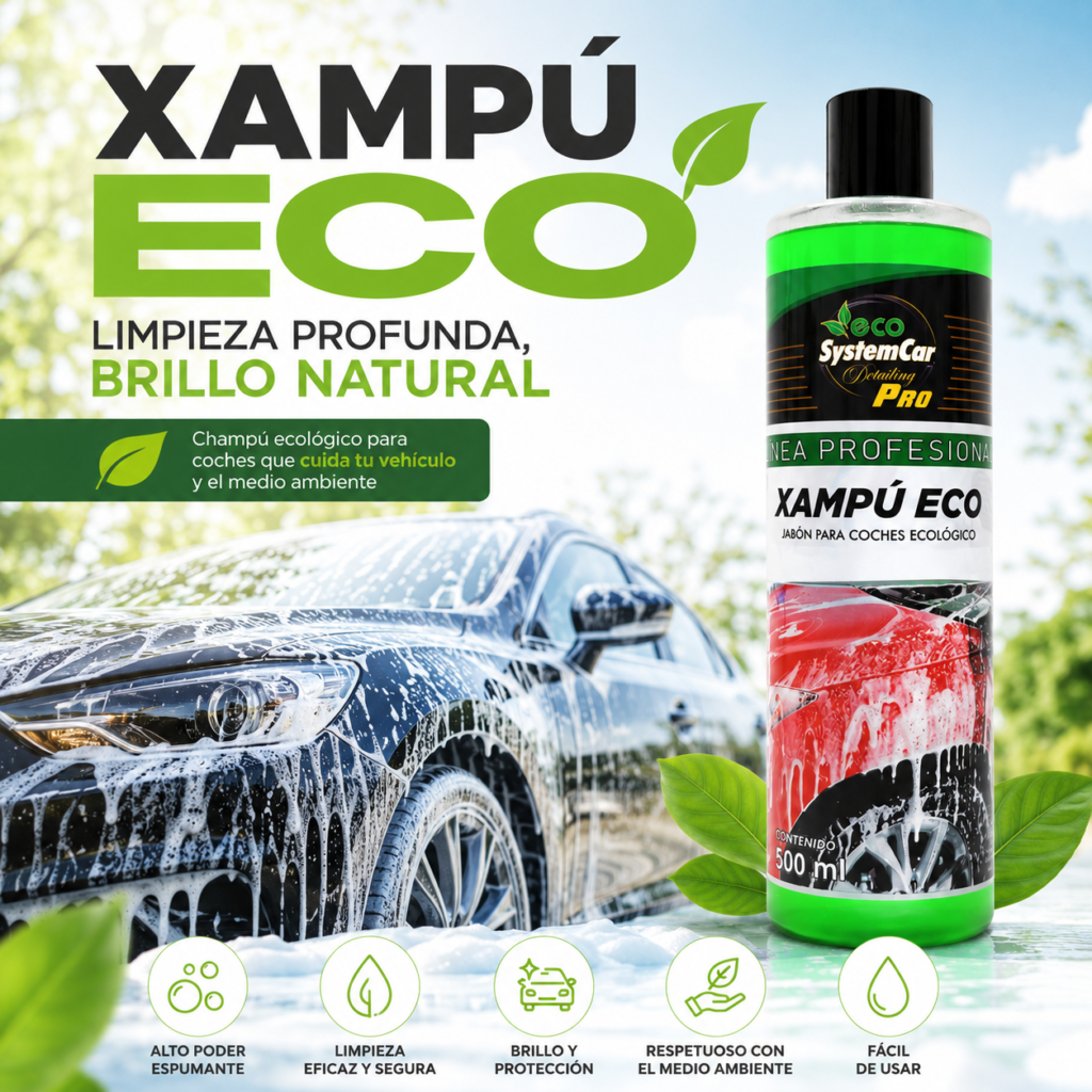Xampu Eco protege y cuida tu vehículo publi
