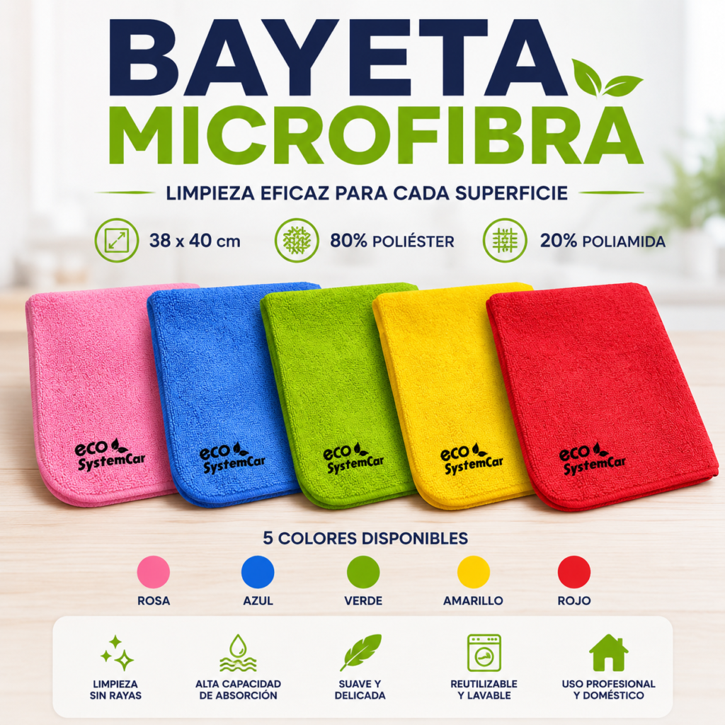 bayetas microfibra 5 colores