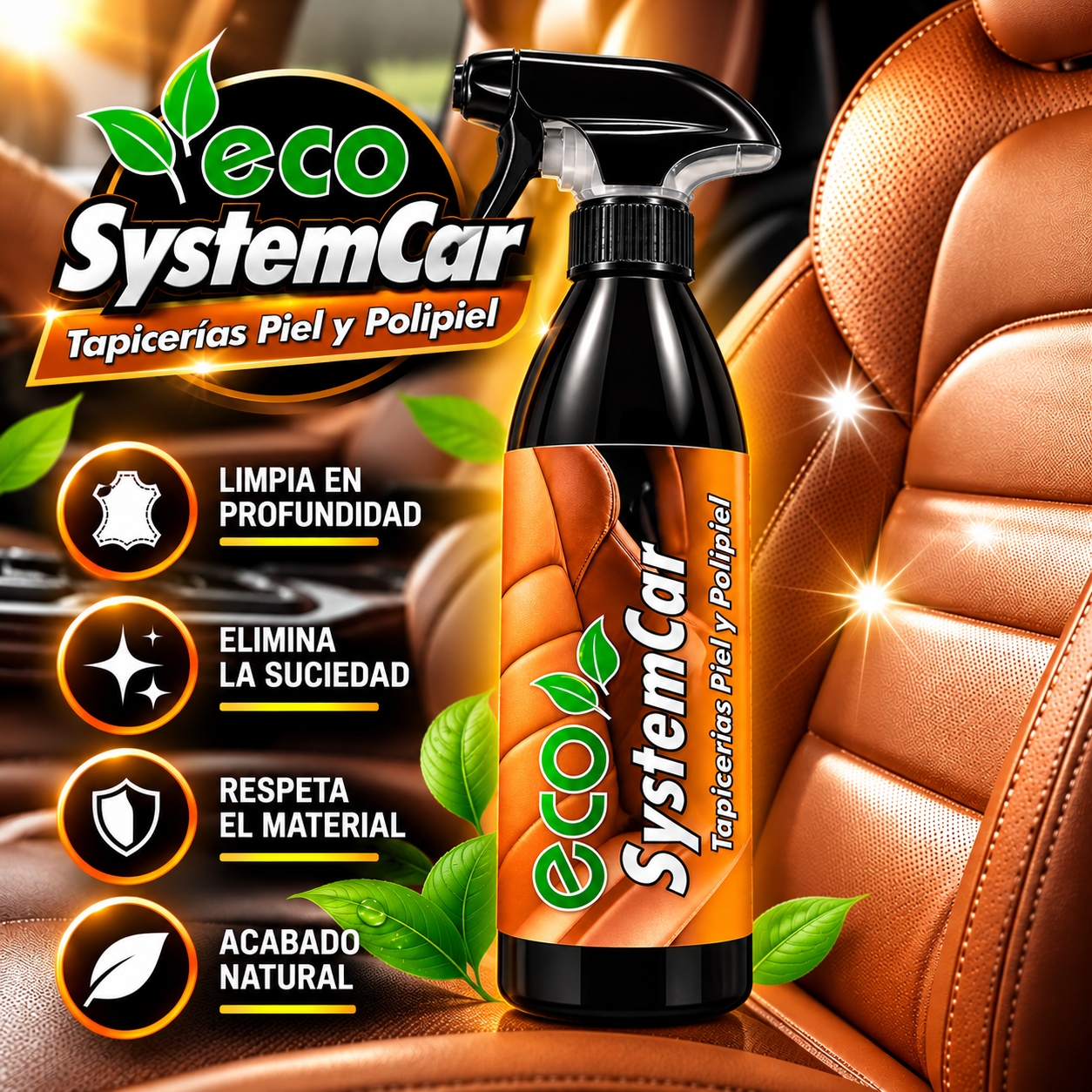 limpiador de asientos de piel para coche